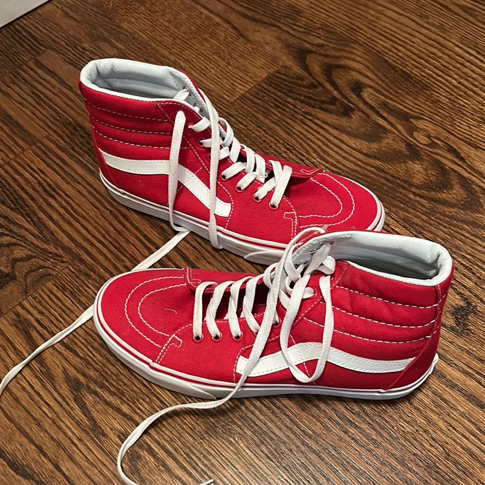 High top vans women’s size 9.5 red